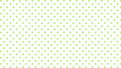 Green polka dots in the white background