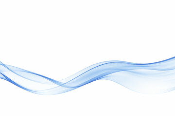 Blue wavy line flow,transparent abstract design element,wave vector.