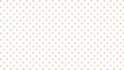 Beige polka dots in the white background