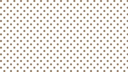 Brown polka dots in the white background