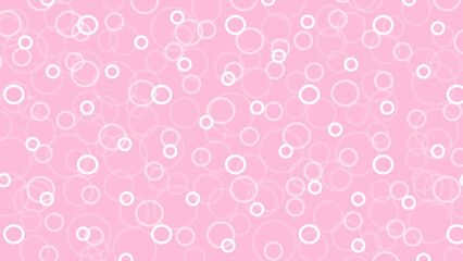 Pink seamless pattern with white circles