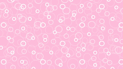 Pink seamless pattern with white circles