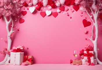 pink valentine background