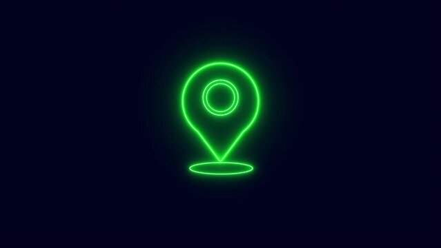 GPS location pointer animation and locator icon