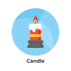 Burning candle beautiful vector design in modern style, ready to use icon