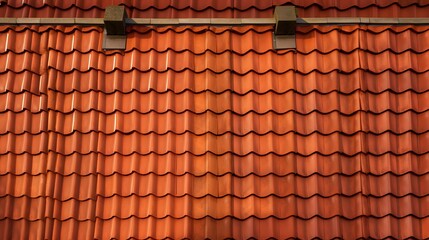 orange red house roofing top view, hdr, hyper realistic