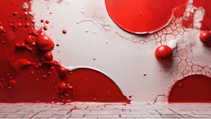 red bubble background