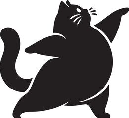 Yoga Cats, Chubby Cat, Cute Cat, Cat Silhouette, Cat Yoga, Funny Cat Yoga, Kitty, Pet