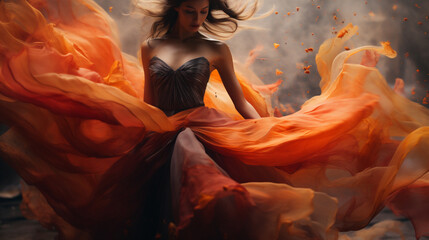 fotografía, mujer, técnicas de desenfoque, movimiento, capas de color, gradación de color