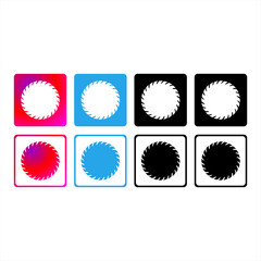 circular saw icon vector design, chainsaw app, circular saw social media