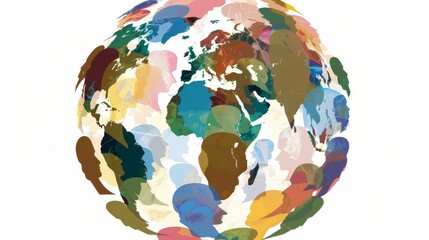 Abstract Colorful Mosaic Globe Concept