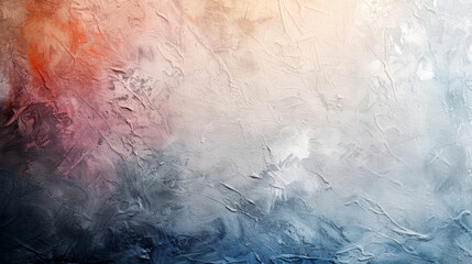 A textured acrylic background from warm orange to cool blue colors 