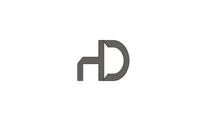 HD, DH , D , H , Abstract Letters Logo Monogram	