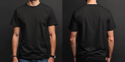  Elevate your daily wear with our black men's t-shirt.