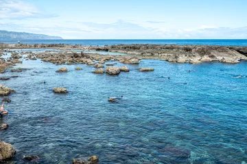 Fototapeten oahu island in hawaii northshore ocean scenes © digidreamgrafix