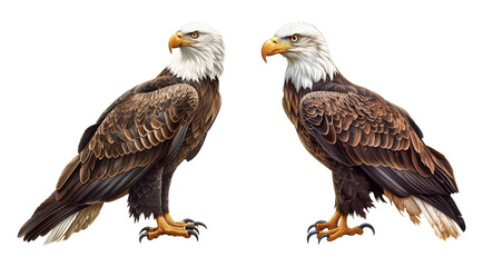 Obraz premium bald eagle isolated on transparent background