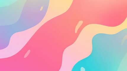 Gradient colorful abstract wallpaper with multicolored wavy surfaces.