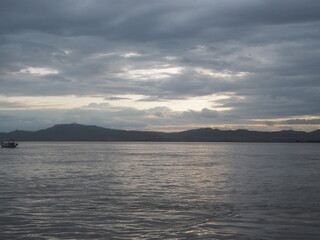 Cloudy sunset over Inle Lake