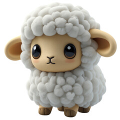 kawaii sheep transparent background PNG clipart