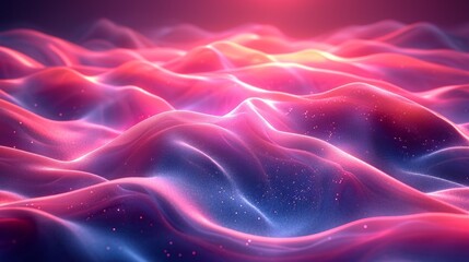 Obraz premium Abstract swirled waves wallpaper. Multicolored colorful curves background.