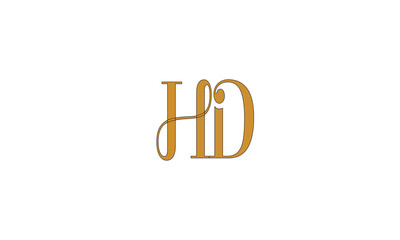 HD, DH , D , H , Abstract Letters Logo Monogram	