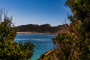 Paisaje en las Islas Cies.