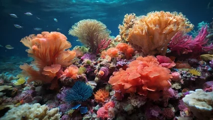 Poster coral reef in sea © Sadaqat Ali Khan