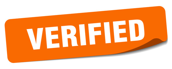 verified sticker. verified label - obrazy, fototapety, plakaty