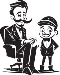 Nurturing Empathy Doctors Understanding of Patients Illustrated in Black Vector Design Compassionate Gestures Doctors Kindness Towards Patients Shown in Black Iconic Logo