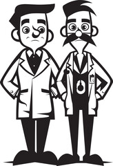 Compassionate Expressions Doctors Empathy Towards Patients Shown in Black Vector Logo Empathy in Action Doctors Commitment to Patients Displayed in Black Iconic Logo