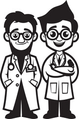 Healing Journey Doctors Path with Patients in Black Iconic Logo Nurturing Empathy Doctors Understanding of Patients in Black Vector Design