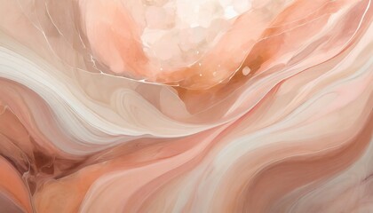 abstraction in the style of fluid art or alcohol ink in peach shades suitable for wallpaper and murals