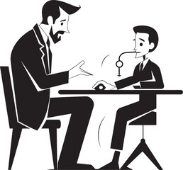 Empathy in Practice Doctor Patient Dynamics Explored Healing Hearts Black Vector Logo Depicting Doctor Patient Bond