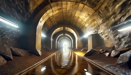 underground tunnel in the mine