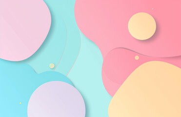 Colorful geometric background with fluid shapes