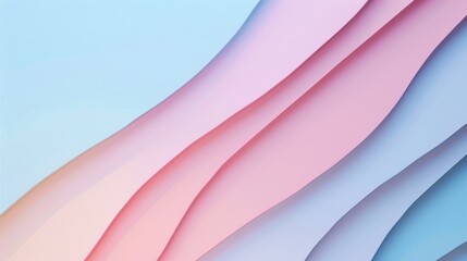 Iridescent pastel colors of blue turquoise pink and purple. Wavy gradient wallpaper.