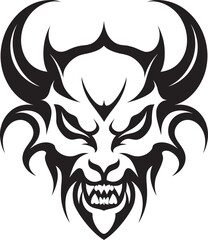 Chimeras Enigma Black Logo, Mythical Fusion Hydras Might Vector Icon, Unyielding Power