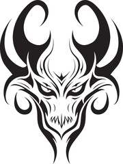 Fototapeta premium Stygian Symbol Evil Devilhead Vector Abyssal Aura Black Devilhead Design