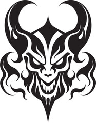 Hellish Heraldry Evil Devilhead Design Devils Mark Black Vector Devilhead Tattoo