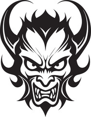 Devils Mark Black Vector Devilhead Tattoo Stygian Signature Evil Devilhead Icon