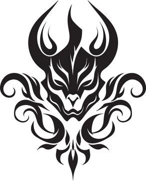 Sinister Shadow Evil Devilhead Design Malevolent Mark Black Devilhead Logo