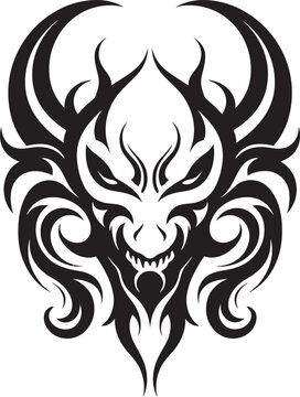 Dark Dominion Devilhead Tattoo Symbol Shadowed Sovereignty Evil Devilhead Emblem