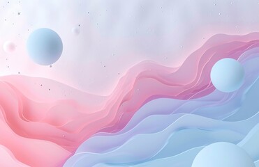 Gradient colorful abstract wallpaper with multicolored wavy surfaces.