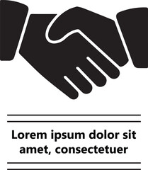 handshake icon vector illustration
