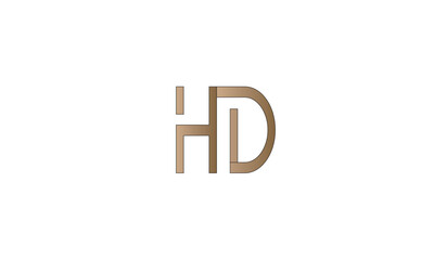 HD, DH , D , H , Abstract Letters Logo Monogram	