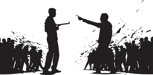 Obsidian Clash Dark Vector Fight Symbol Dusk Duel Black Vector Battle Logo