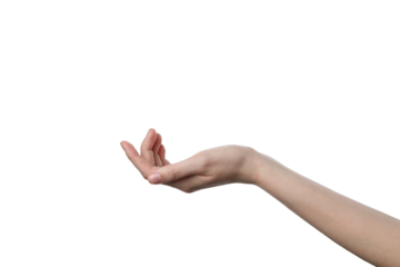 PNG,female hand, isolated on white background