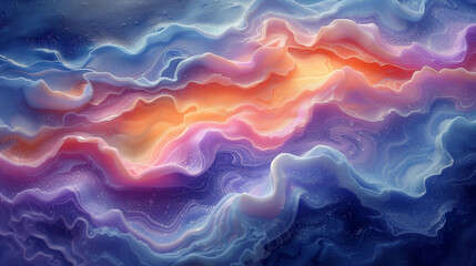 Fototapeta premium 重なり合う絵の具が生み出す美しい色と質