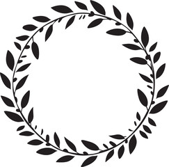 Onyx Opulence Opulent Wreath of Intricate Black Leaves Night Noir Noir Inspired Wreath of Doodle Leaves in Black