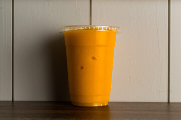 Mango smoothie in a cup